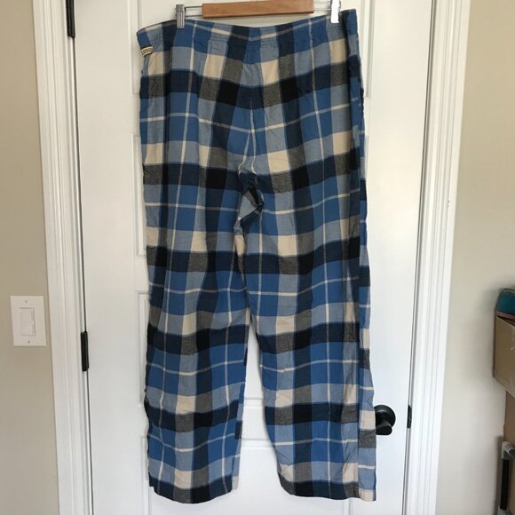 Life is Good Flannel Pajama Pants Men's XL Blue Pockets Drawstring Plaid Cotton - Picture 3 of 13